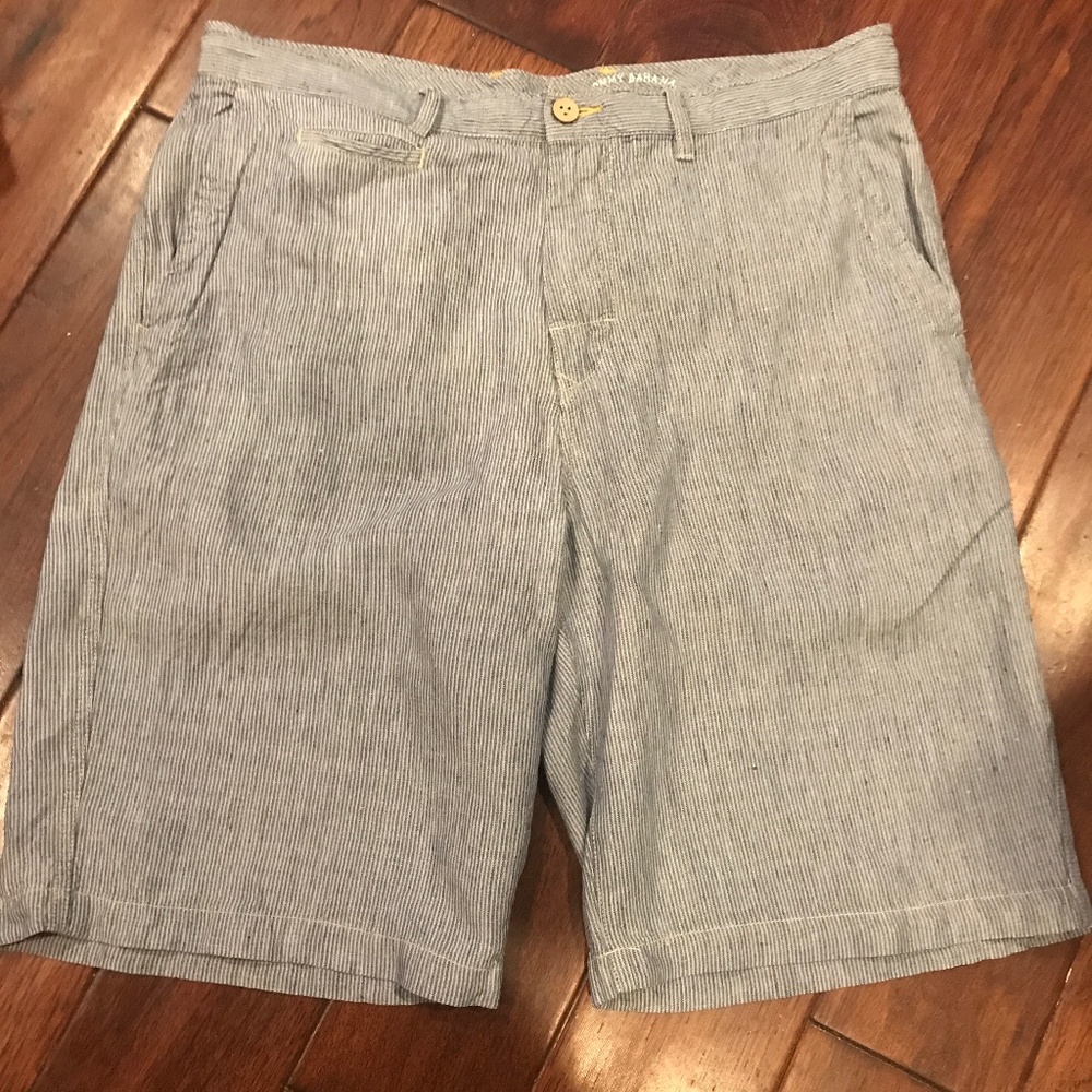 Tommy Bahama linen pin stripe shorts